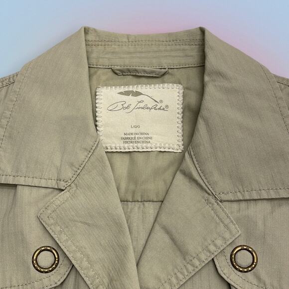 BOB TIMBERLAKE Women’s Large Tan Belted Jacket - Picture 2 of 4